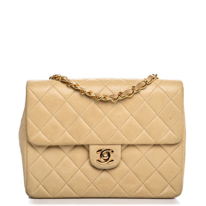 Chanel Lambskin Quilted Small Single Flap Beige 1 of 13