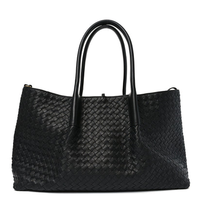 Bottega Veneta Calfskin Intrecciato Large Pinacoteca Reversible Tote Black 1 of 10