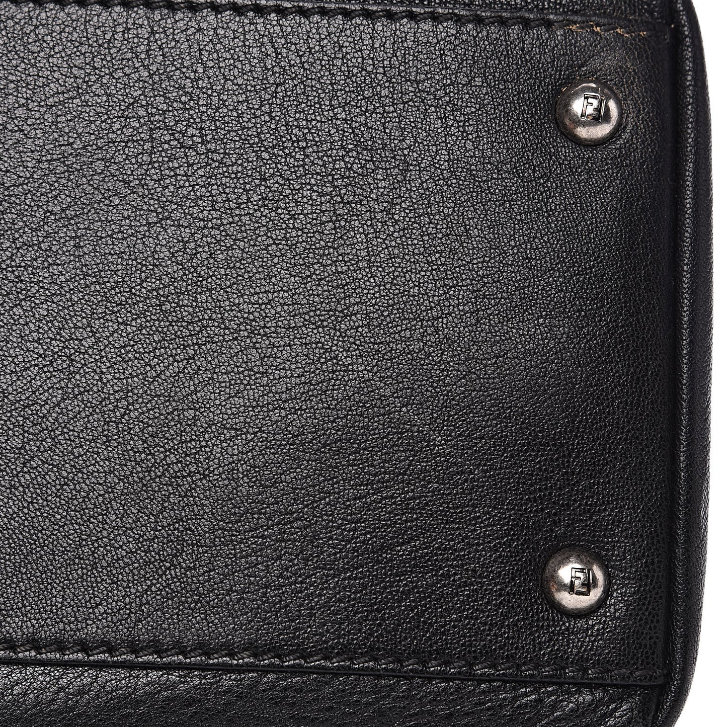 Goatskin Large Peekaboo Iconic Satchel Black