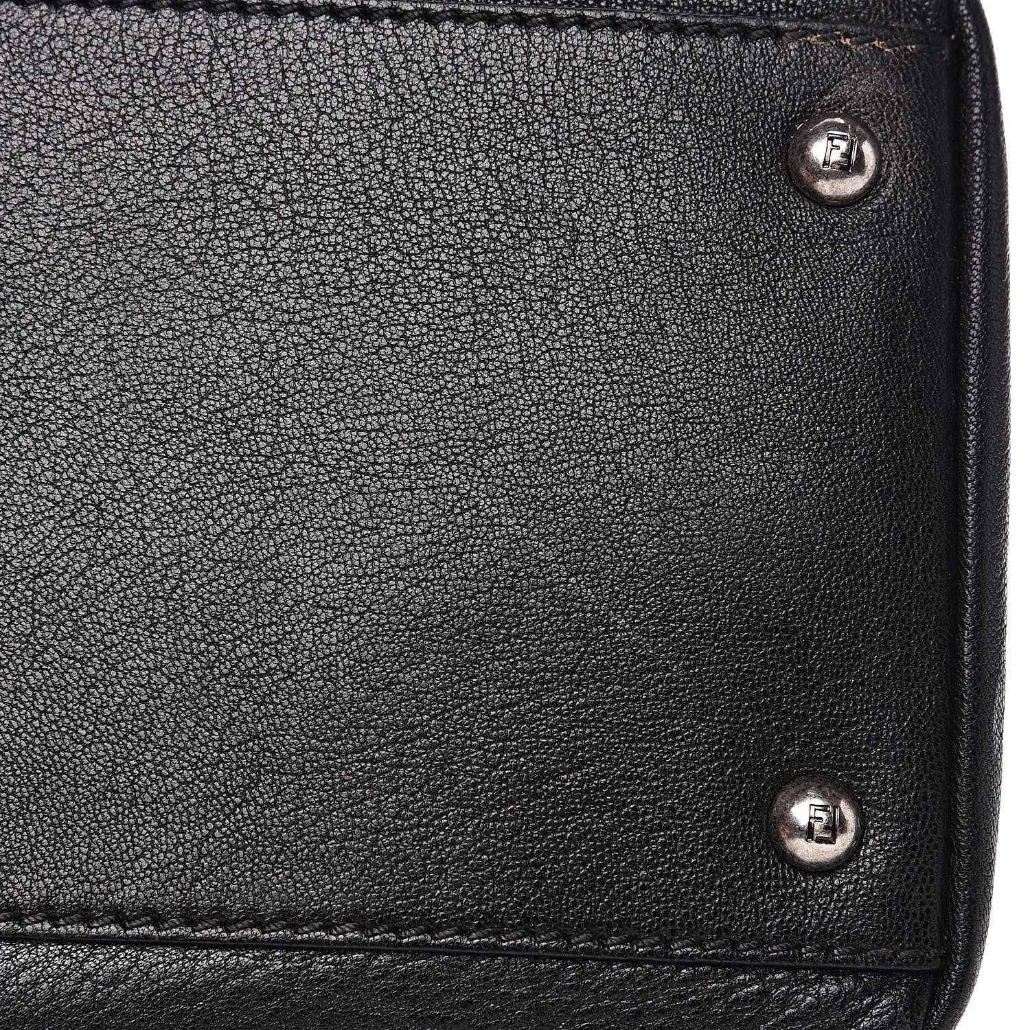Fendi Goatskin Large Peekaboo Iconic Satchel Black 13 of 15