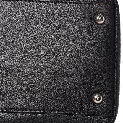 Fendi Goatskin Large Peekaboo Iconic Satchel Black 13 of 15