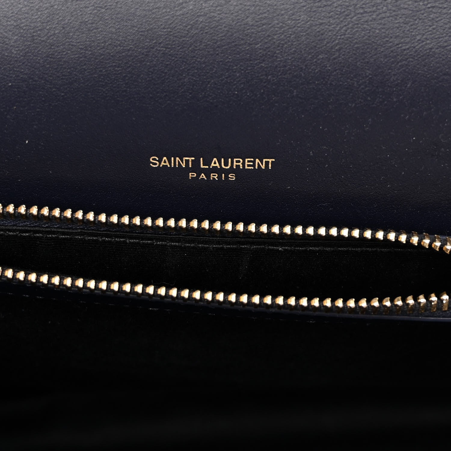Saint Laurent Smooth Calfskin Cotton Canvas Matelasse Chevron Monogram Medium College Bag Deeply Blue 6 of 9