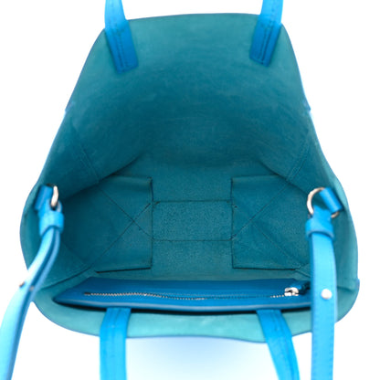 Celine Grained Calfskin Small Vertical Cabas Turquoise 6 of 11