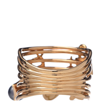 Louis Vuitton 18K Yellow Gold Freshwater Pearl Monogram Charm Ring 53 6.25 4 of 5