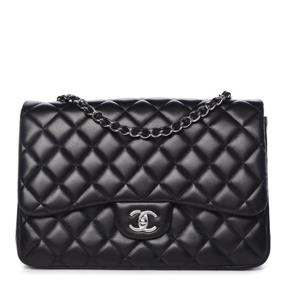 Chanel Lambskin Quilted Jumbo Single Flap Black 1 of 9