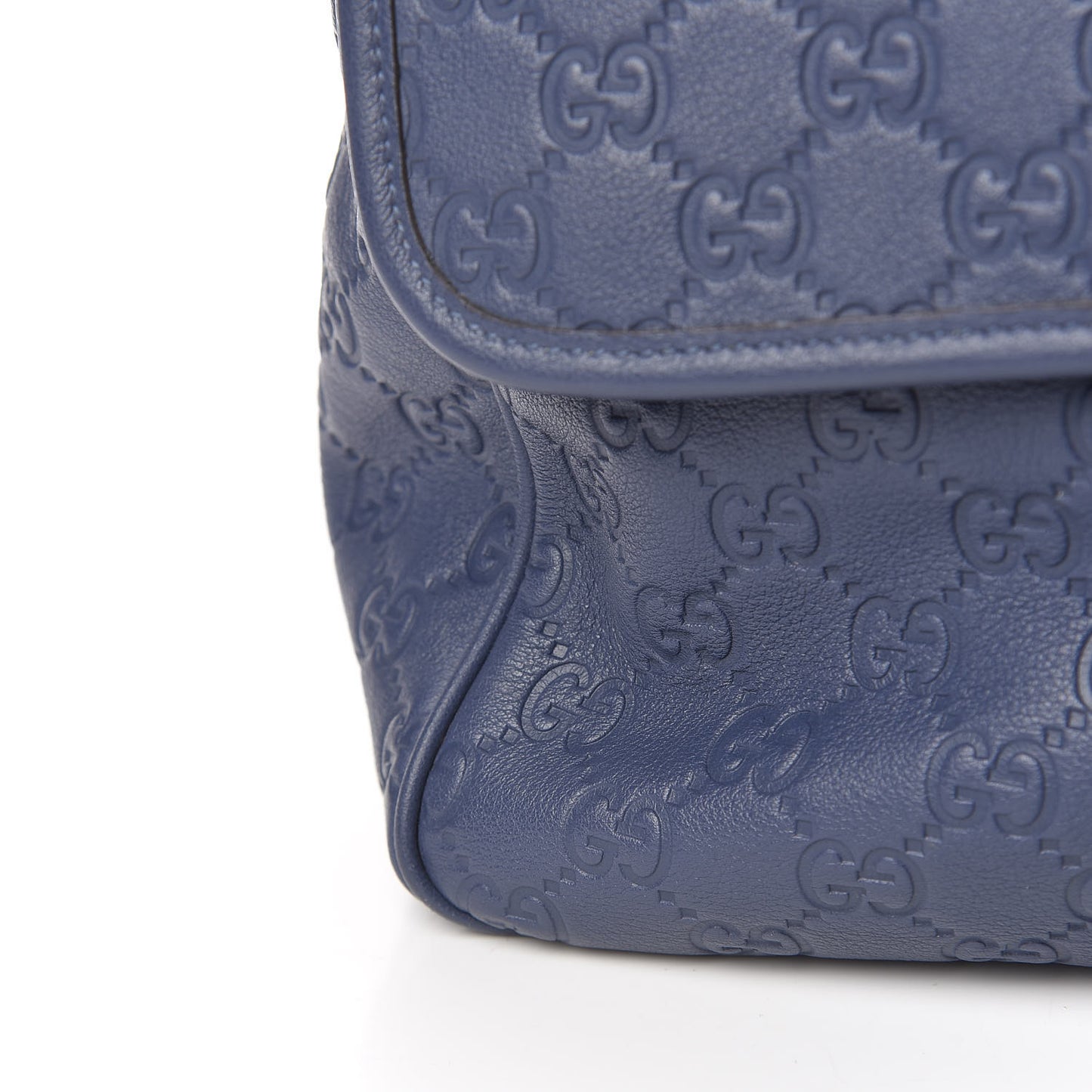 Guccissima Medium Flap Messenger Bag Blue