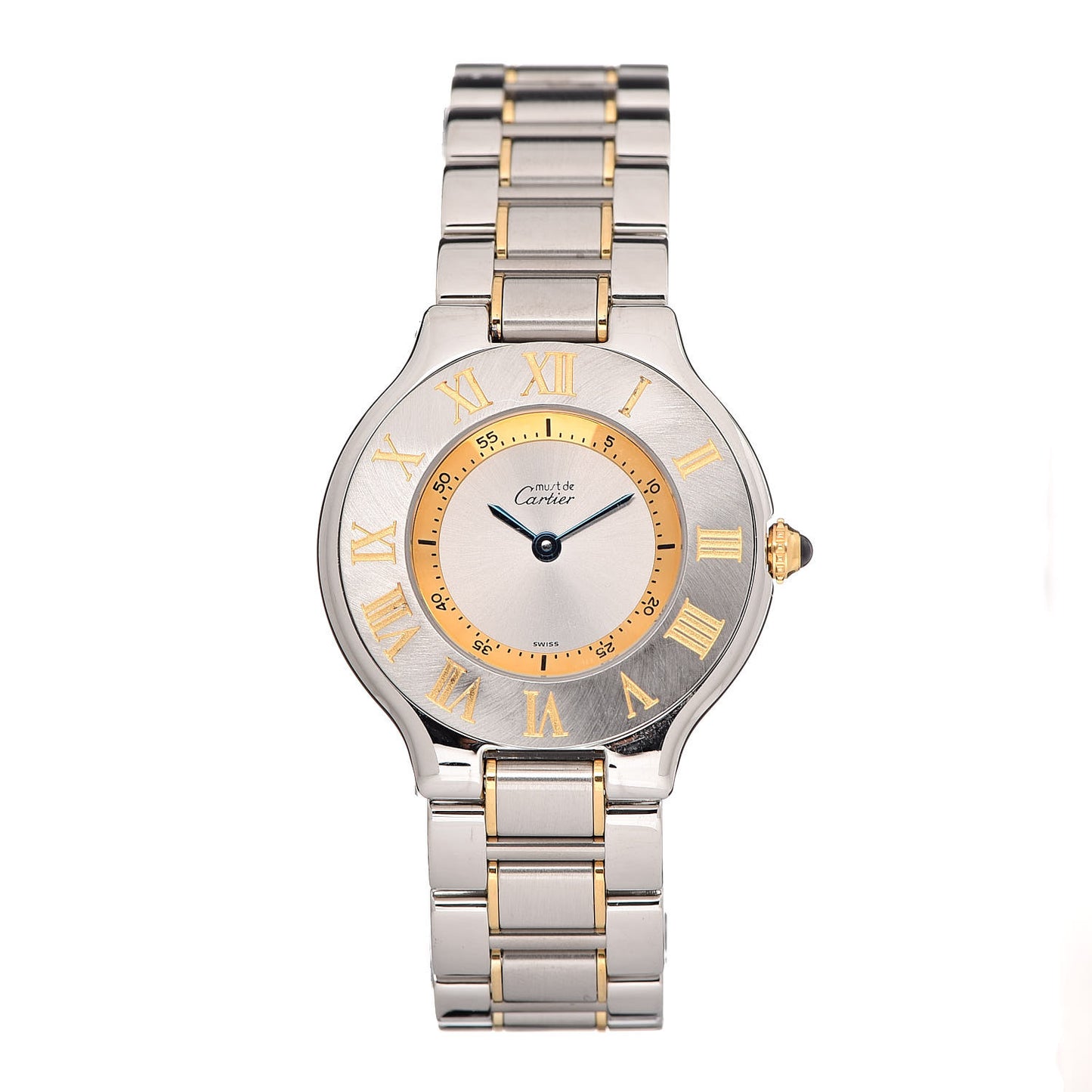 Stainless Steel 18K Yellow Gold 31mm Must De 21 Quartz Watch