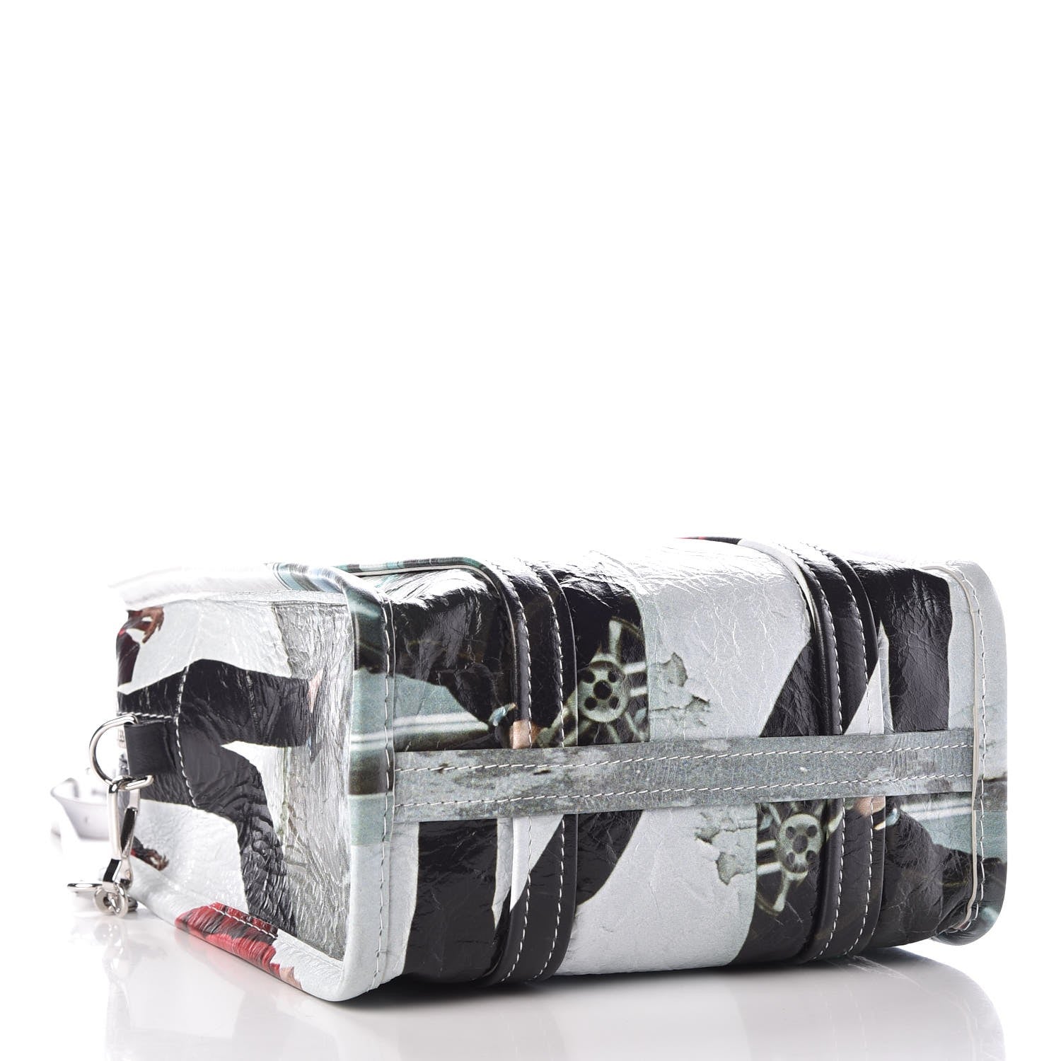Balenciaga Agneau Arena Bazar Campaign Shopper Tote XS White Red Green 5 of 7
