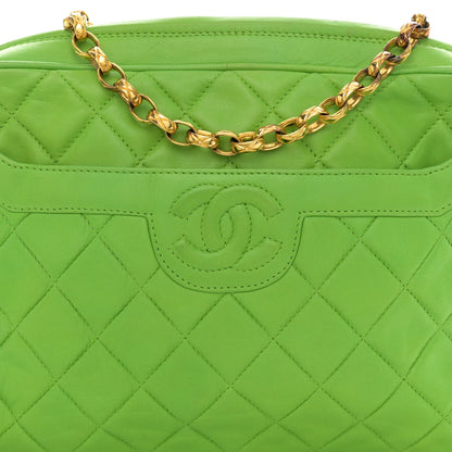 Chanel Lambskin Quilted Tassel Camera Case Green 9 of 14