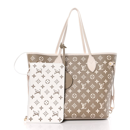 Louis Vuitton Empreinte Monogram Spring In The City Neverfull MM Kaki Beige Cream 3 of 9