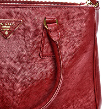 Prada Saffiano Small Galleria Double Zip Tote Fuoco 11 of 13