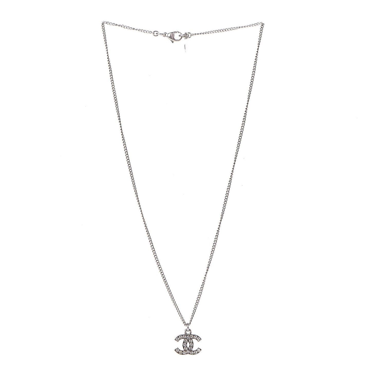 Crystal Timeless CC Necklace Silver
