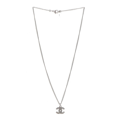 Chanel Crystal Timeless CC Necklace Silver 3 of 6