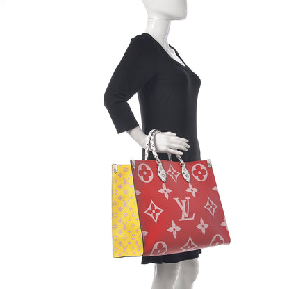 Louis Vuitton Monogram Giant Onthego GM Rouge Rose 2 of 10