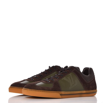 Louis Vuitton Suede Calfskin Dream On Sneakers 11 Brown Olive 3 of 11
