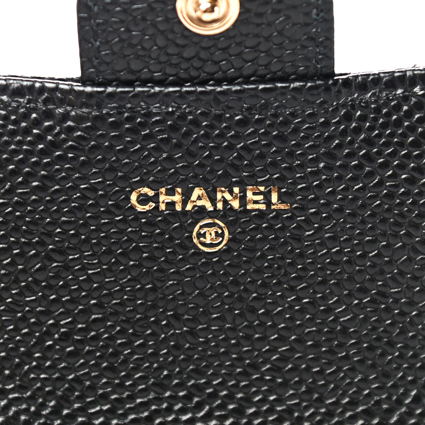 Caviar Quilted Large Gusset Flap Wallet Black