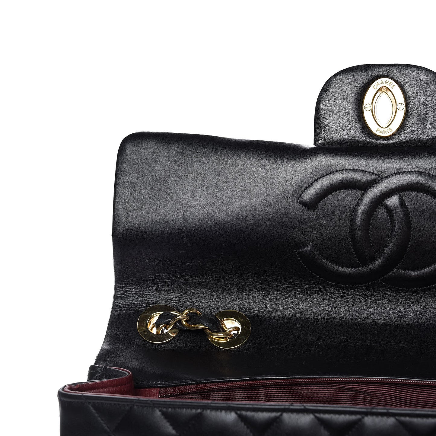 Lambskin Quilted XL Jumbo Single Flap Black