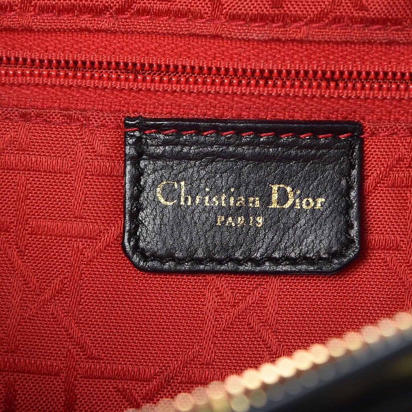 Lambskin Cannage Medium Lady Dior Black