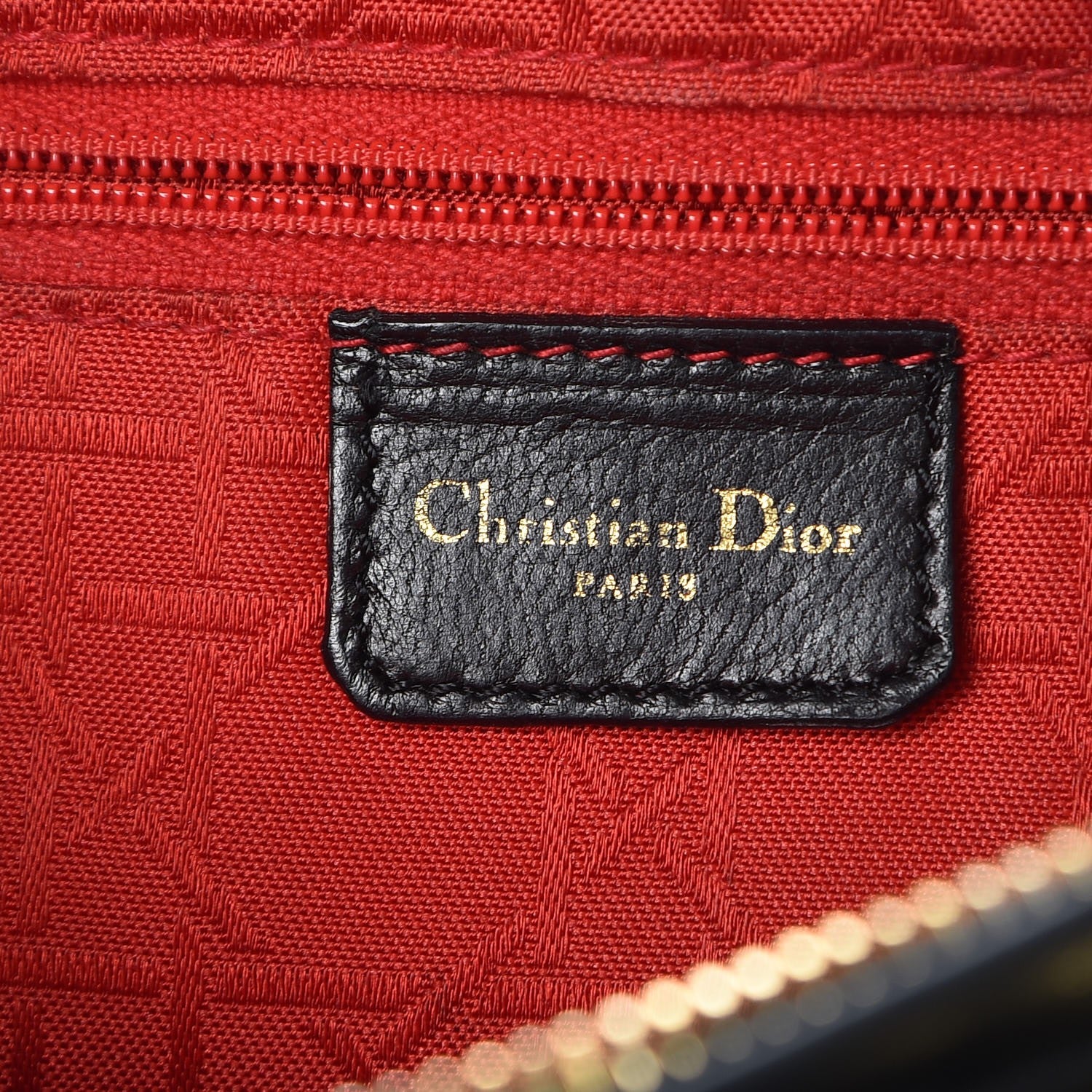 Christian Dior Lambskin Cannage Medium Lady Dior Black 6 of 11