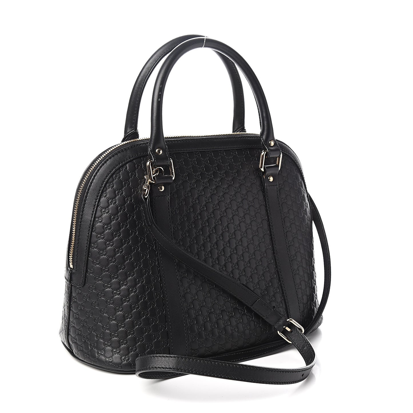 Microguccissima Medium Dome Bag Black