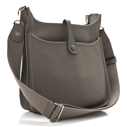 Hermes Taurillon Clemence Evelyne III PM Etain 3 of 11