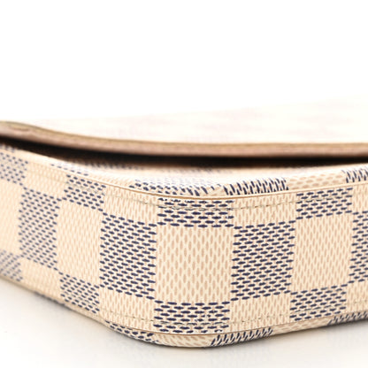 Louis Vuitton Damier Azur Pochette Felicie Chain Wallet Rose Ballerine 9 of 11