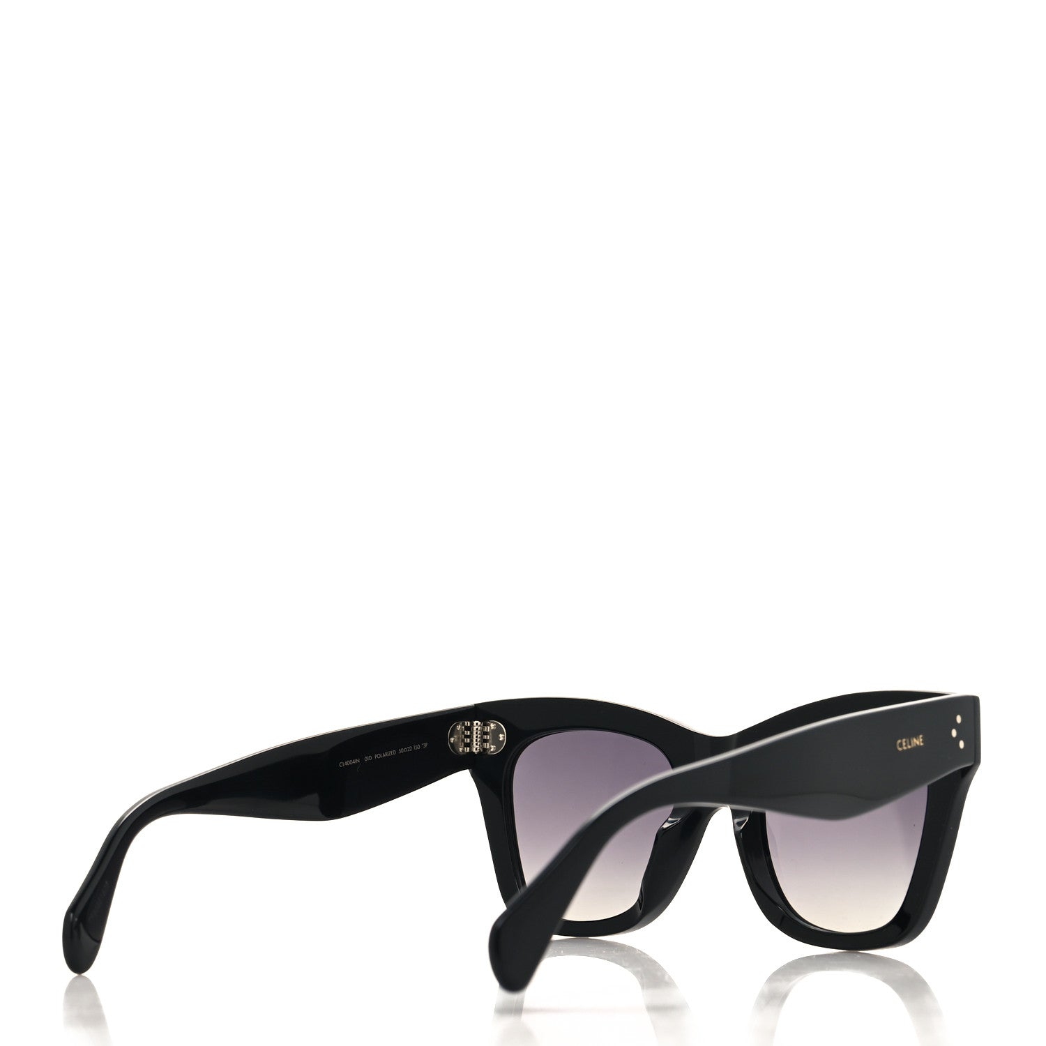 Celine Acetate Polarized Sunglasses CL4004IN Black 4 of 7