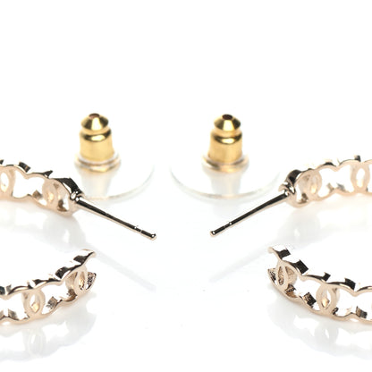 Chanel Metal CC Hoop Earrings Gold 3 of 4