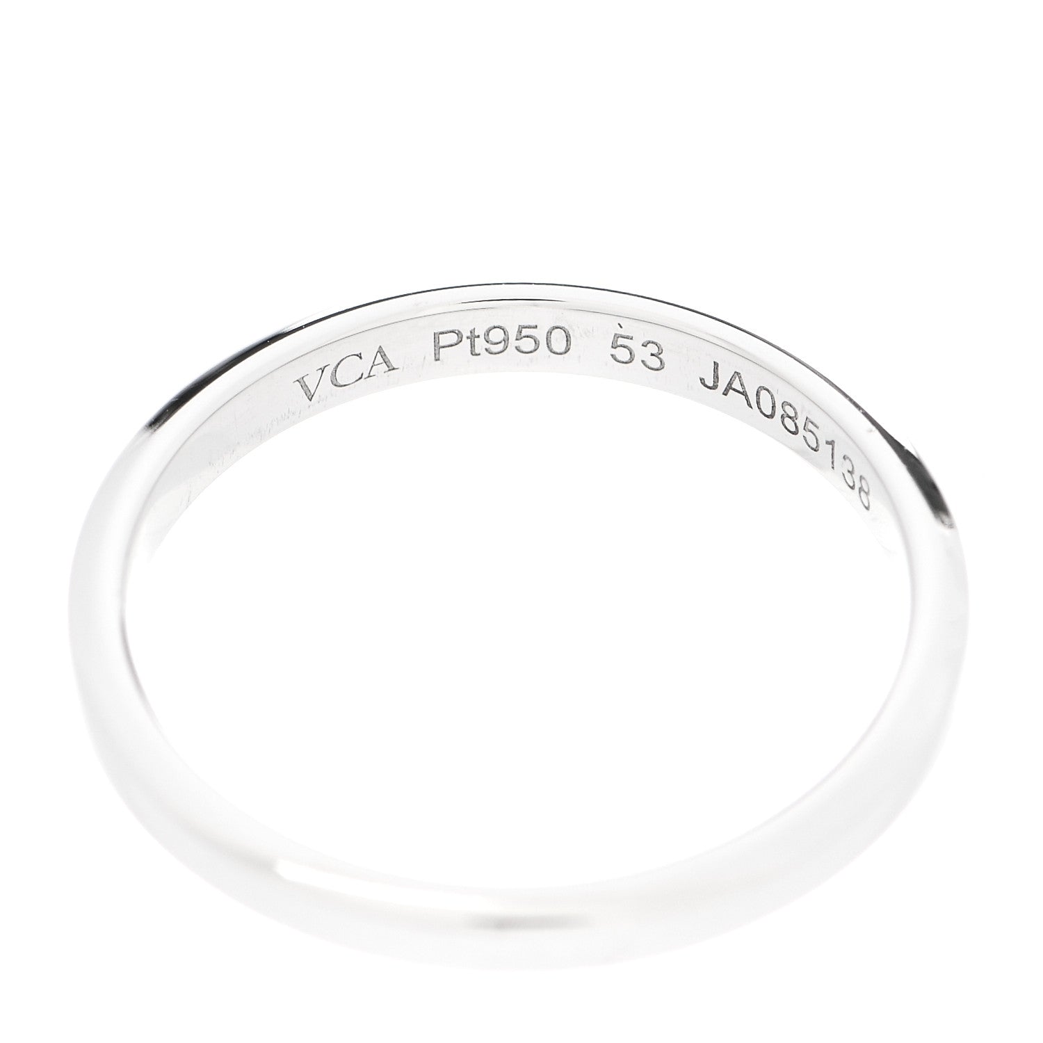 Van Cleef & Arpels Platinum 2.5mm Toujours Wedding Band Ring 53 6.25 4 of 5