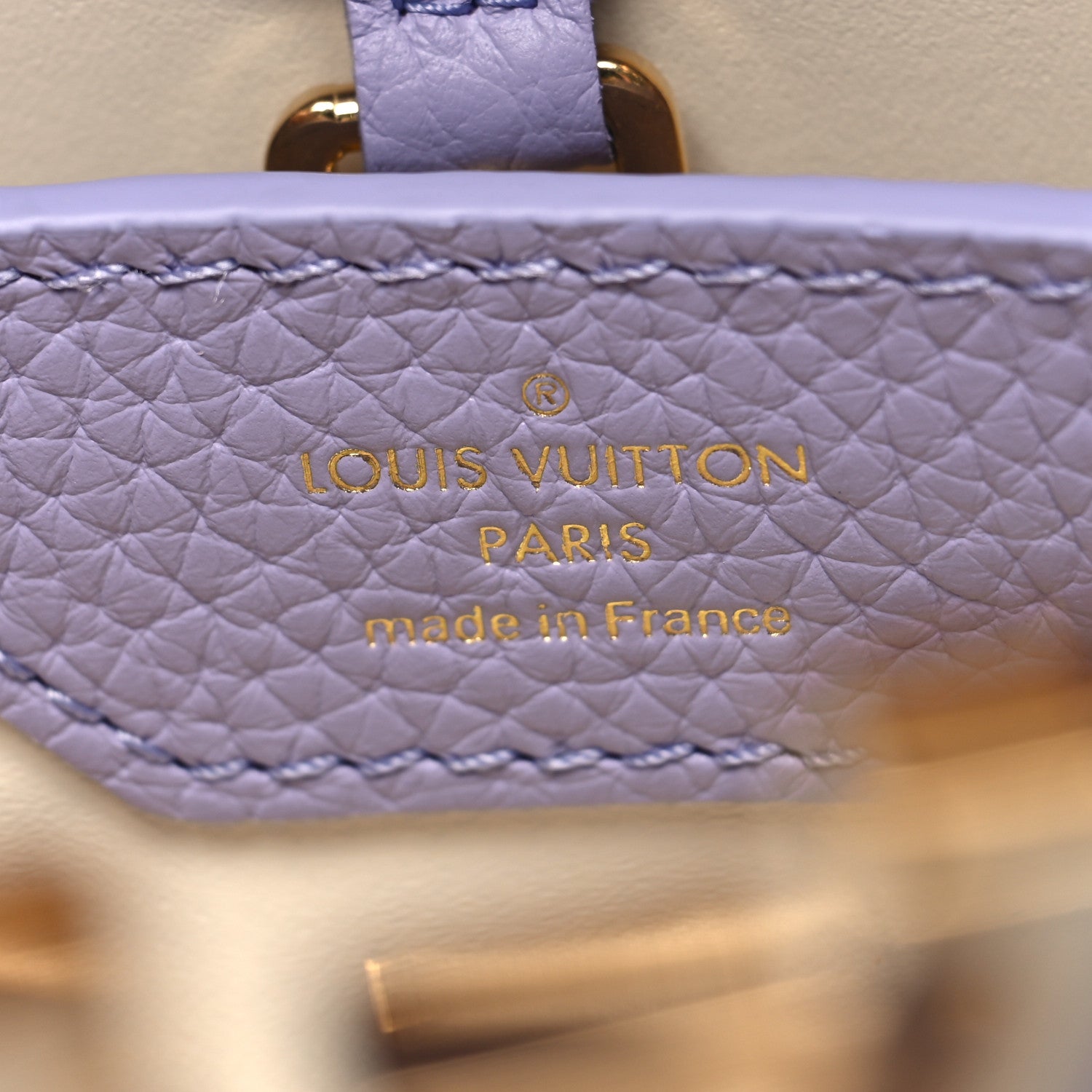 Louis Vuitton Taurillon Kintsugi Capucines BB Iris 6 of 9