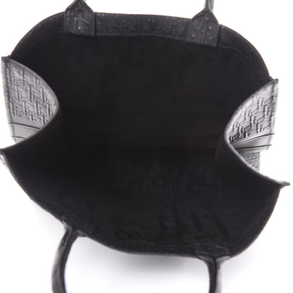 Christian Dior Oblique Calfskin Embossed Book Tote Black 5 of 13