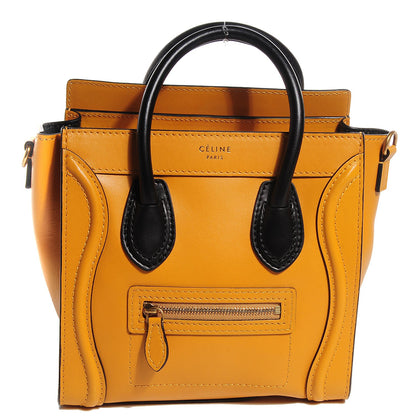 Celine Smooth Calfskin Nano Luggage Amber Black 1 of 8