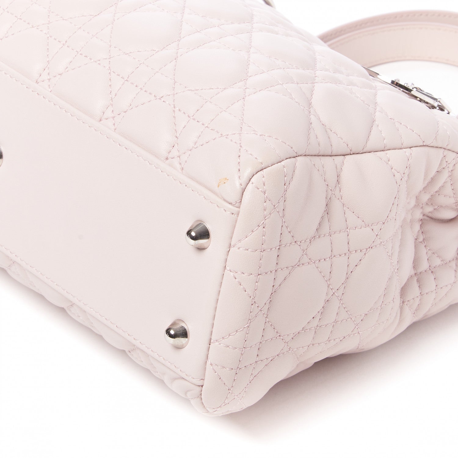 Christian Dior Lambskin Cannage Small Dior Soft Shopping Tote Light Pink 4 of 8