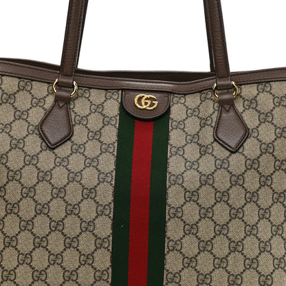Gucci GG Supreme Monogram Medium Ophidia Shopping Tote Brown 8 of 11