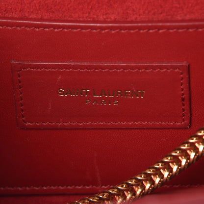 Saint Laurent Smooth Calfskin Medium Classic Monogram Kate Tassel Satchel Lipstick Red 6 of 11
