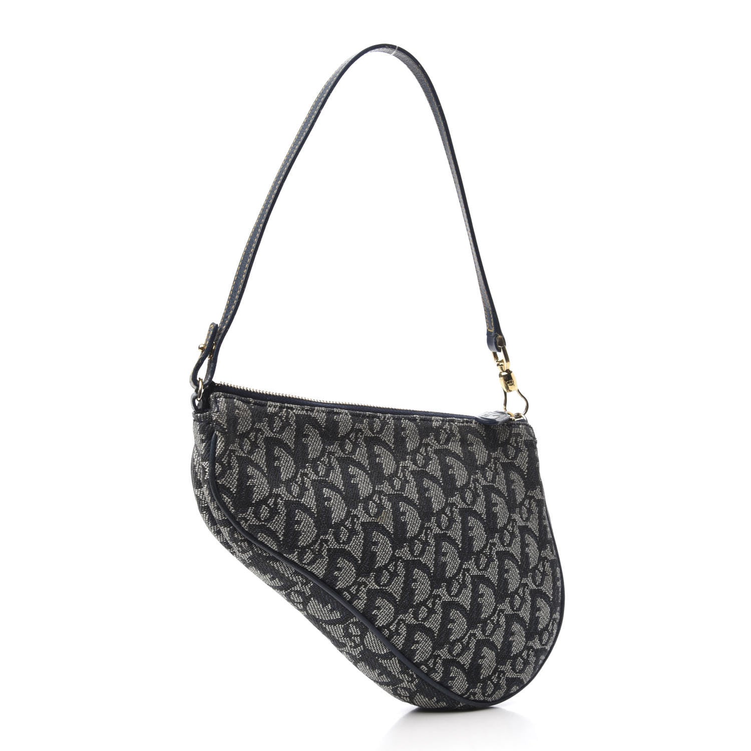 Christian Dior Monogram Mini Saddle Pochette Black 3 of 9