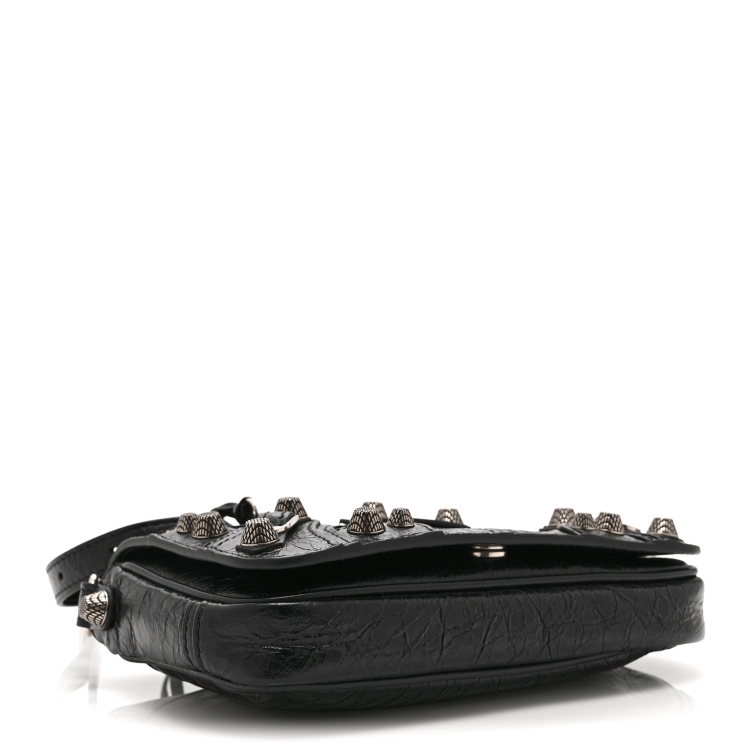 Balenciaga Agneau Arena Silver XS Le Cagole Flap Bag Black 4 of 11
