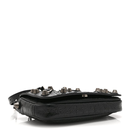 Balenciaga Agneau Arena Silver XS Le Cagole Flap Bag Black 4 of 11