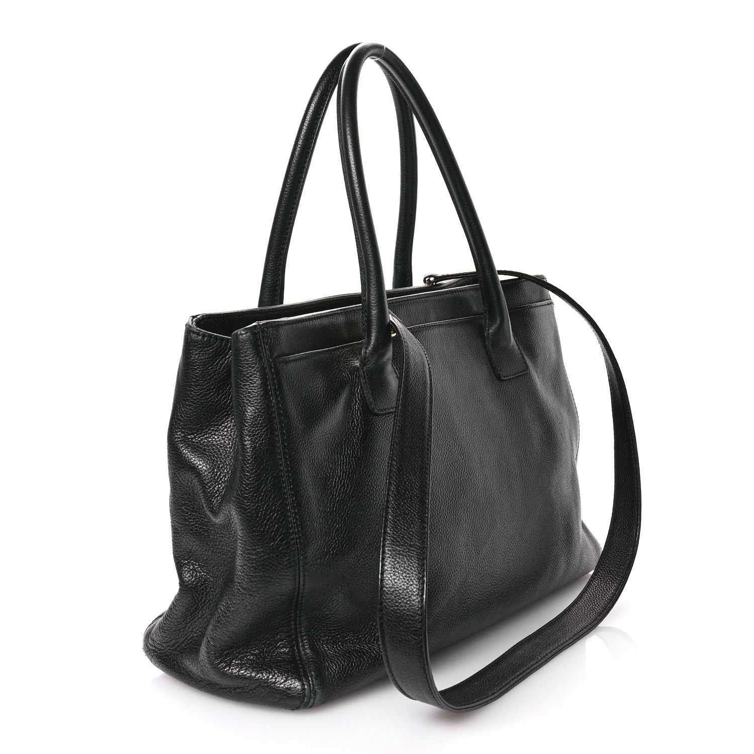 Chanel Calfskin Cerf Executive Shopper Tote Black 4 of 13