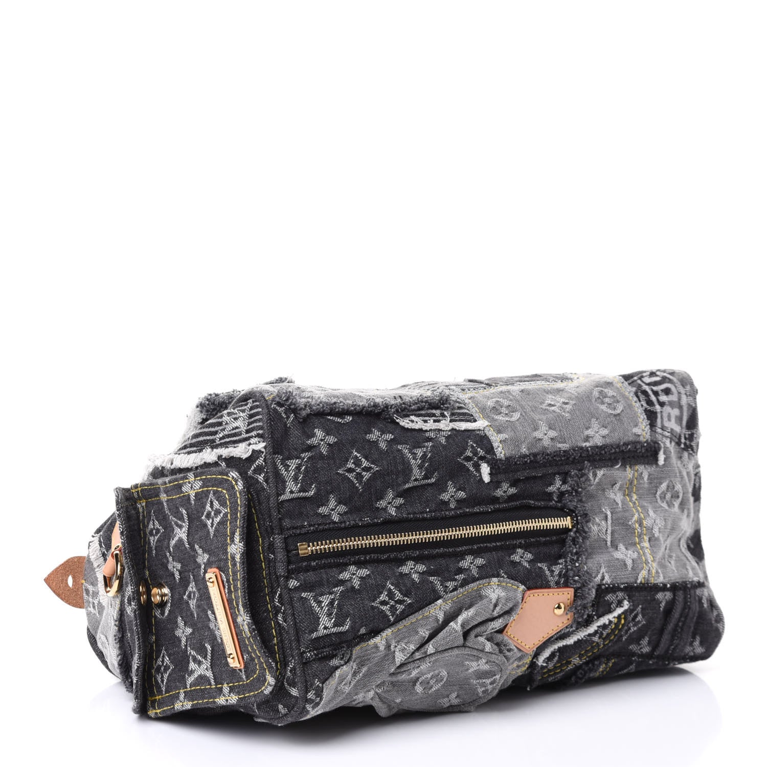 Louis Vuitton Denim Patchwork Speedy 30 Blue 3 of 4