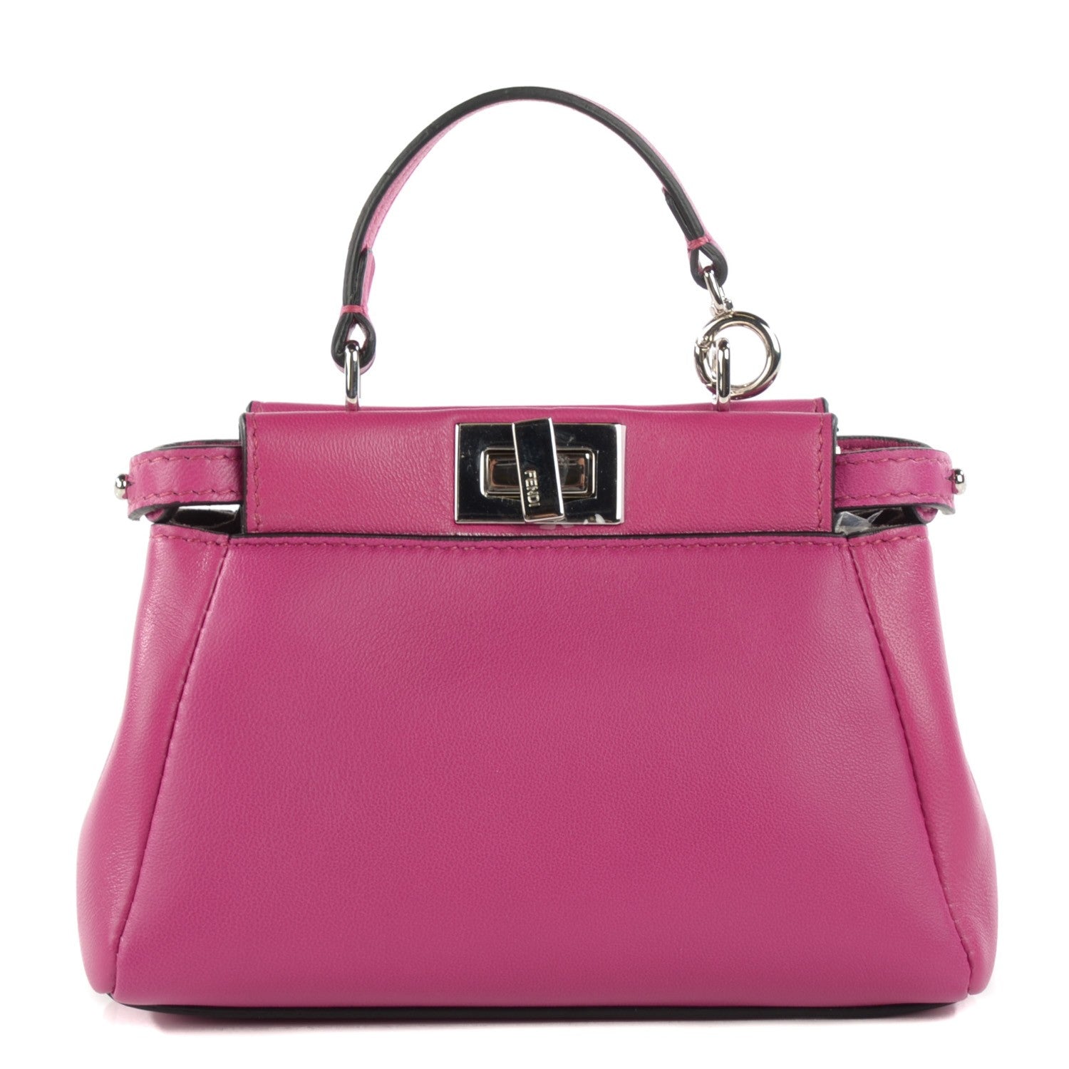 Fendi Nappa Micro Peekaboo Iconic Satchel Magenta 1 of 8