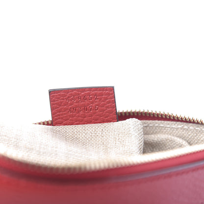 Gucci Calfskin Bamboo Clutch Red 6 of 9