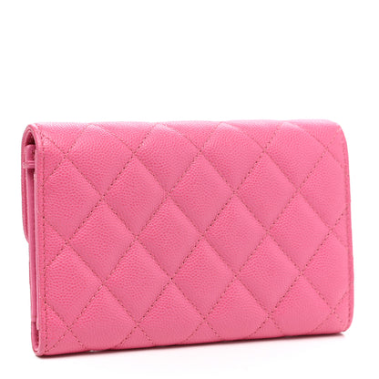 Chanel Caviar Quilted Medium Flap Wallet Pink 3 of 7
