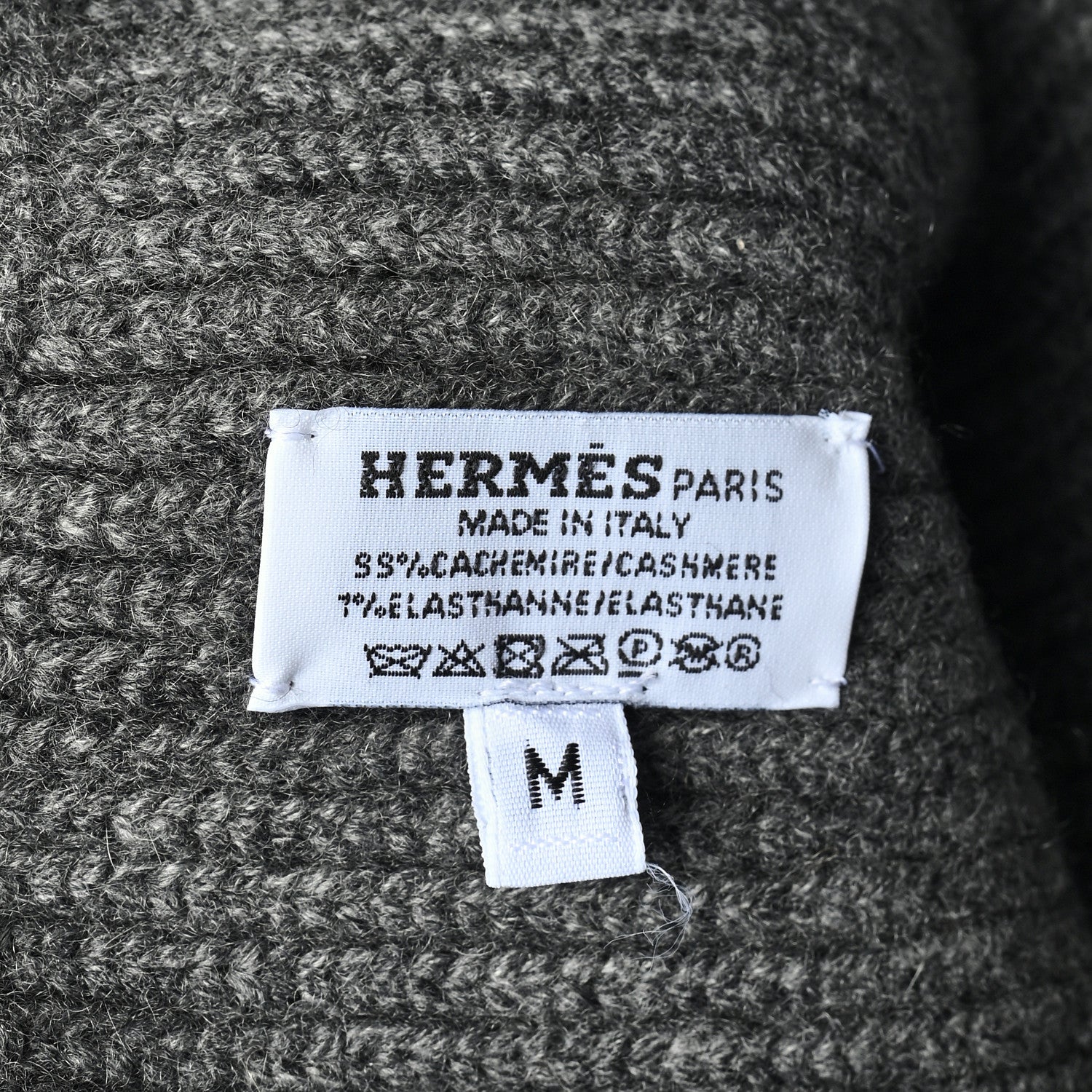 Hermes Cashmere Knit Heaven Beanie M Charbon Flanelle 5 of 5