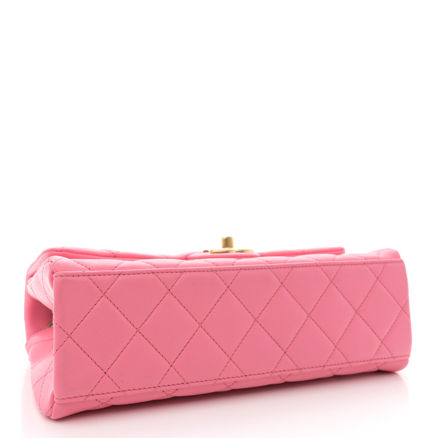 Chanel Lambskin Quilted Chaine Lettre Flap Pink 4 of 11
