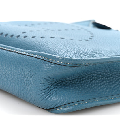 Hermes Taurillon Clemence Evelyne GM Blue Jean 10 of 10