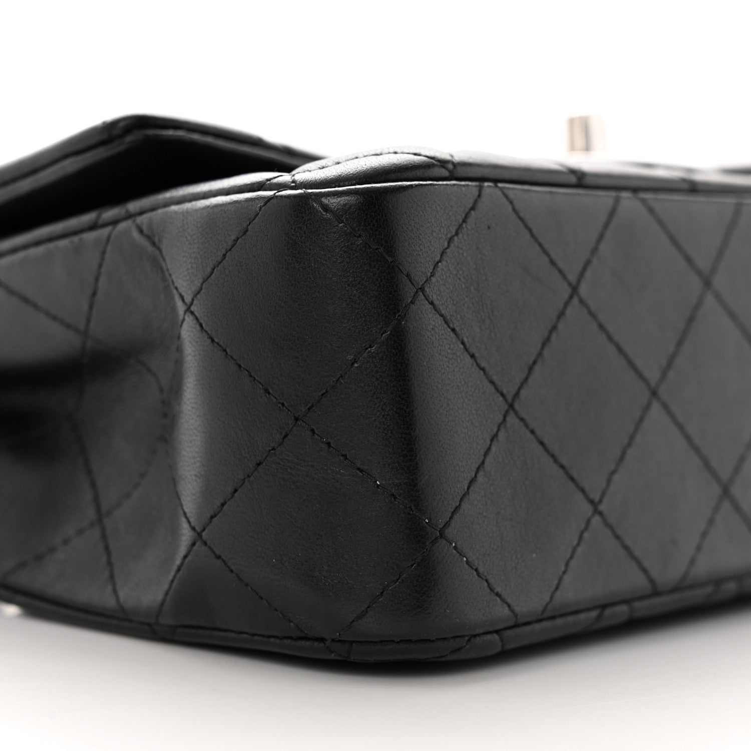 Chanel Lambskin Quilted Mini Rectangular Flap Black 9 of 16