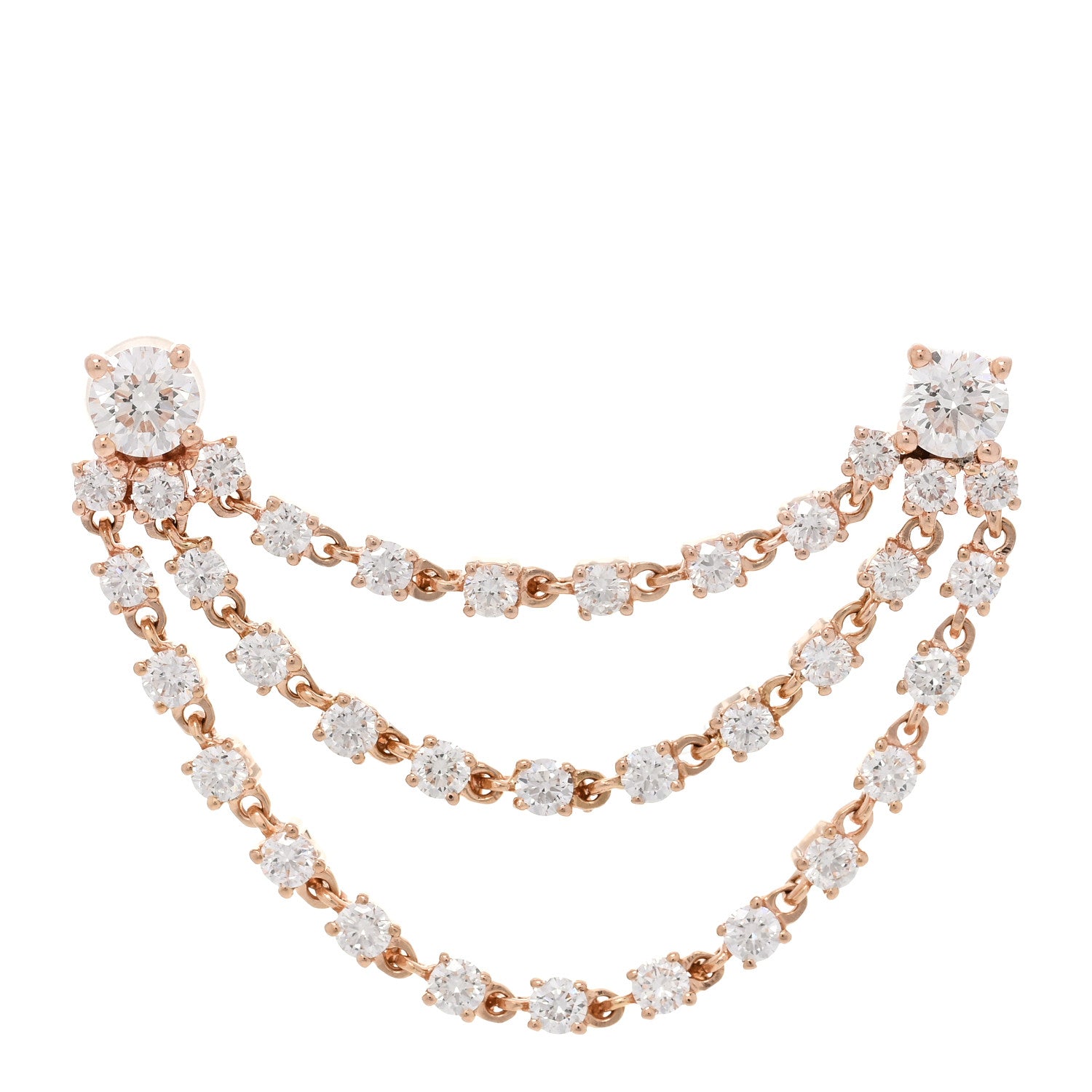 Anita Ko 18K Rose Gold Diamond Bianca Earring 1 of 4