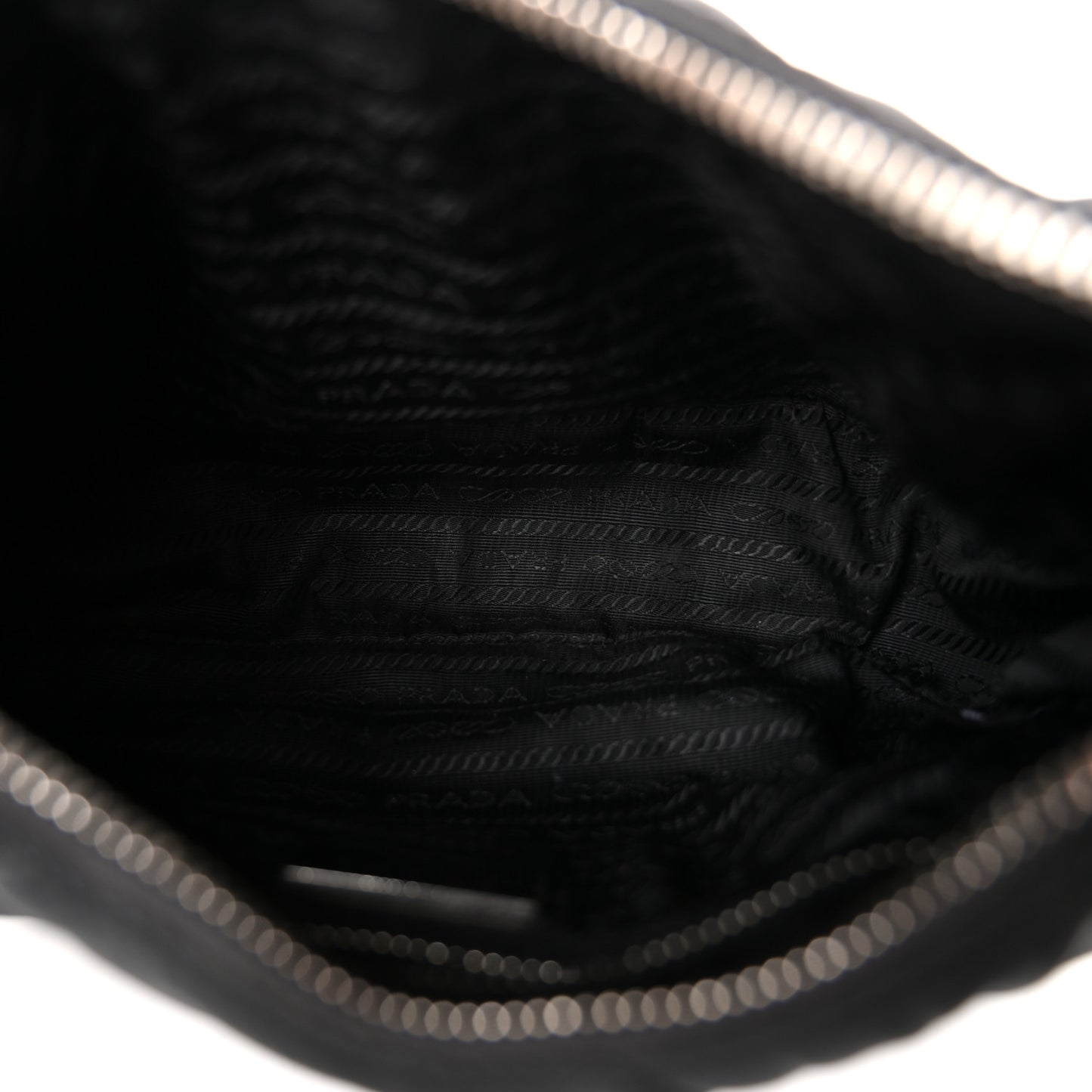 Re-Nylon Triangle Padded Patchwork Shoulder Bag Black