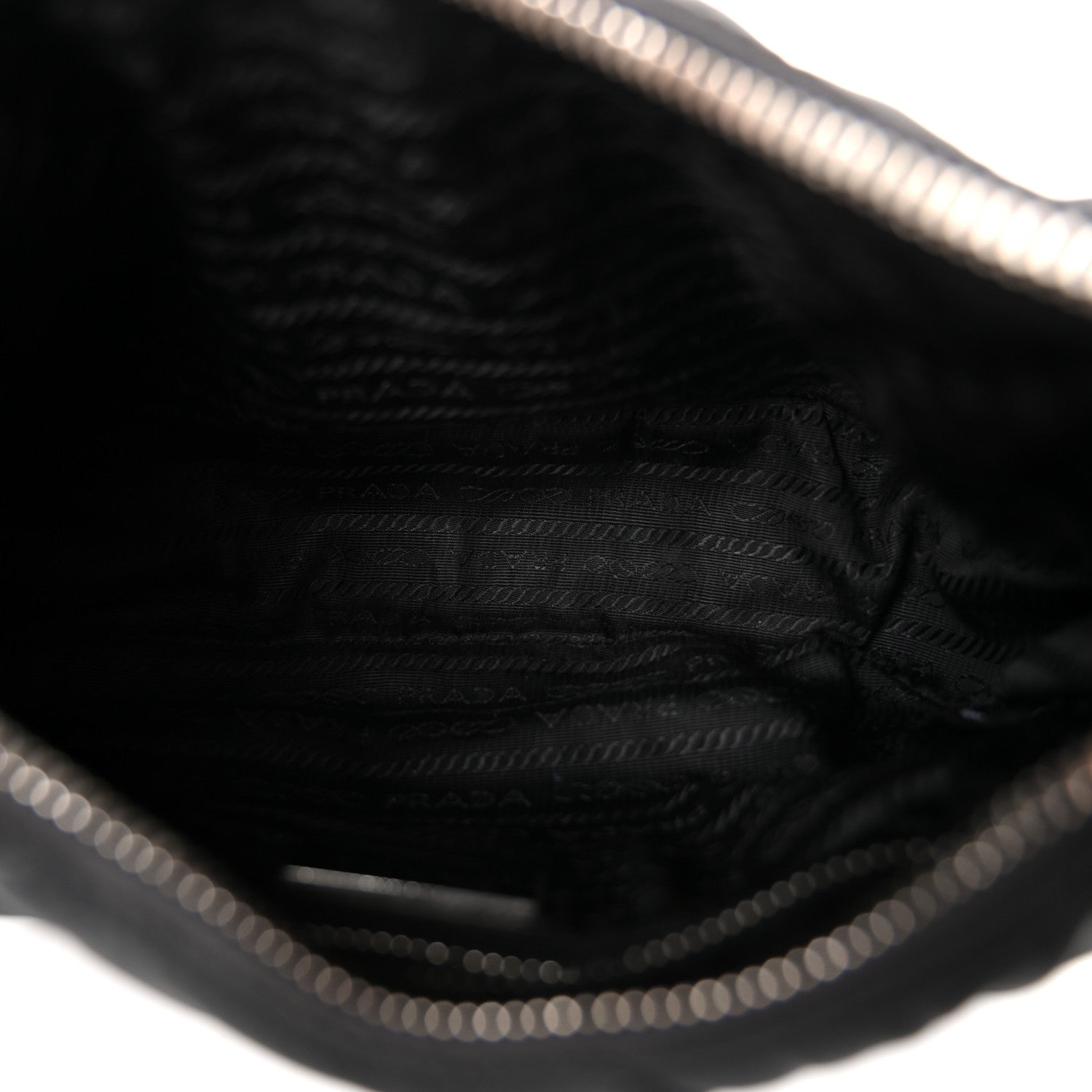 Prada Re-Nylon Triangle Padded Patchwork Shoulder Bag Black 5 of 10